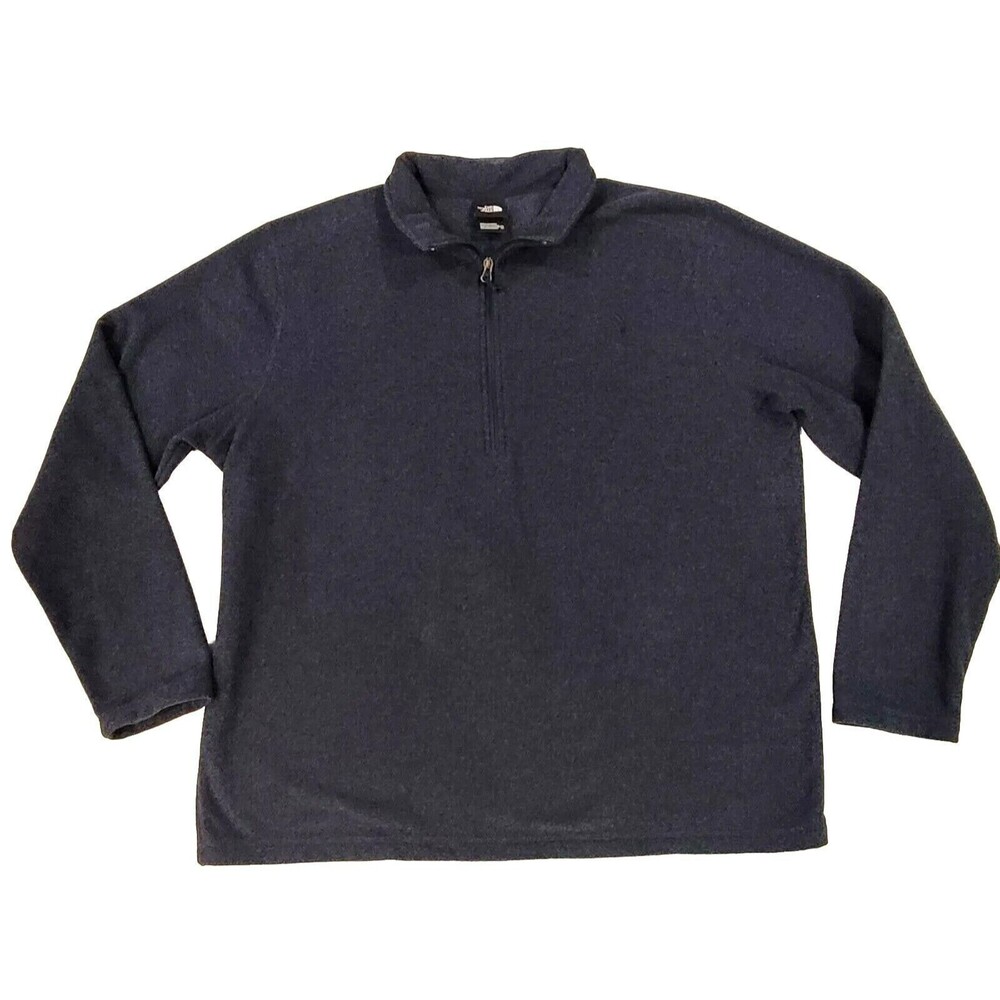 The North Face Men's 1/4 Zip Pullover Sweater Sz 2X‎ Navy Blue